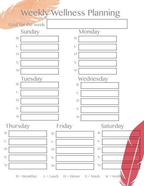 Weekly Wellness Planning